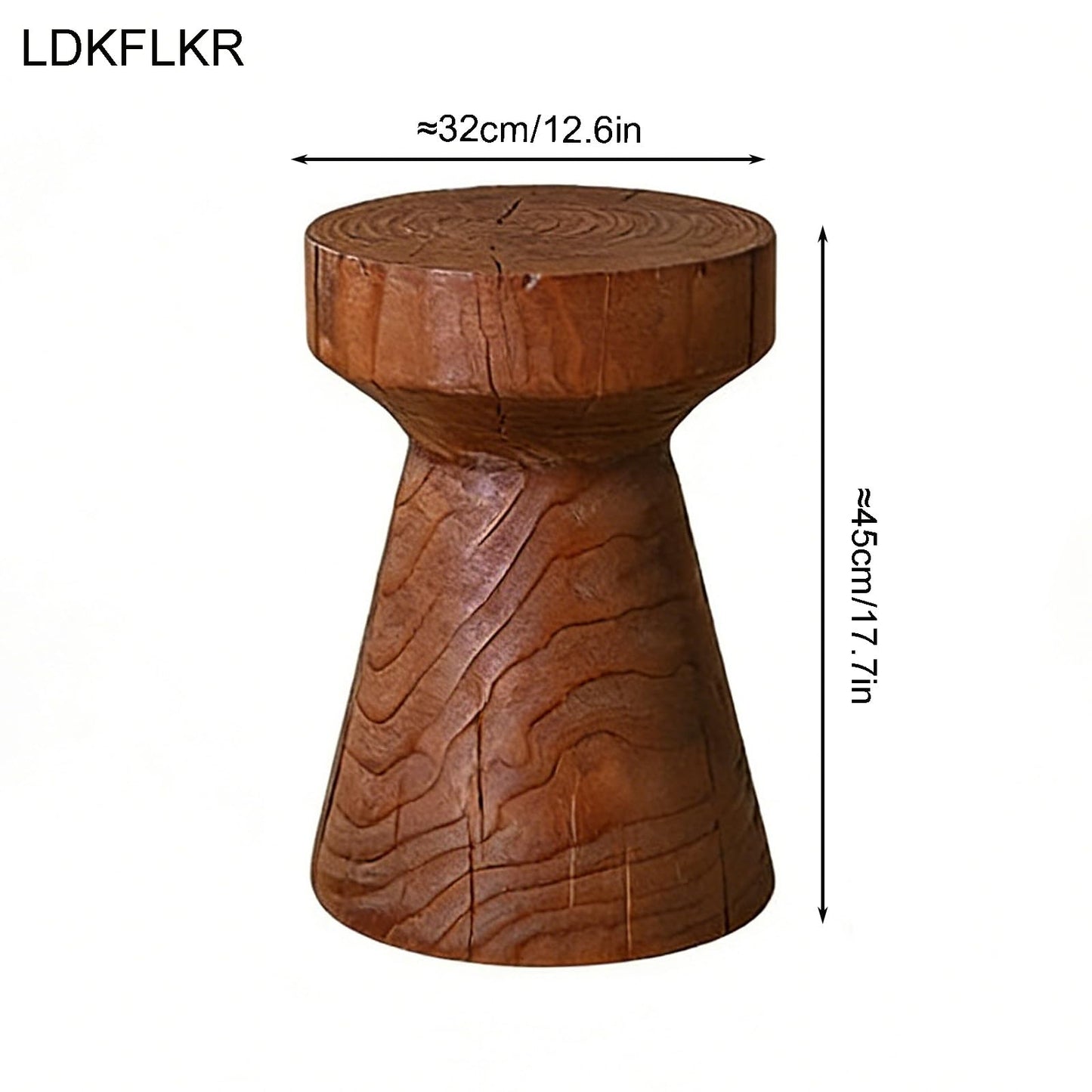LDKFLKR Solid Wood Small Side Table, Accent Table Freeform Natural Plant Stand Coffee Table Pedestal Display Stand Accent Stool for Living Room Bedroom Entryway Office Home Decor,G