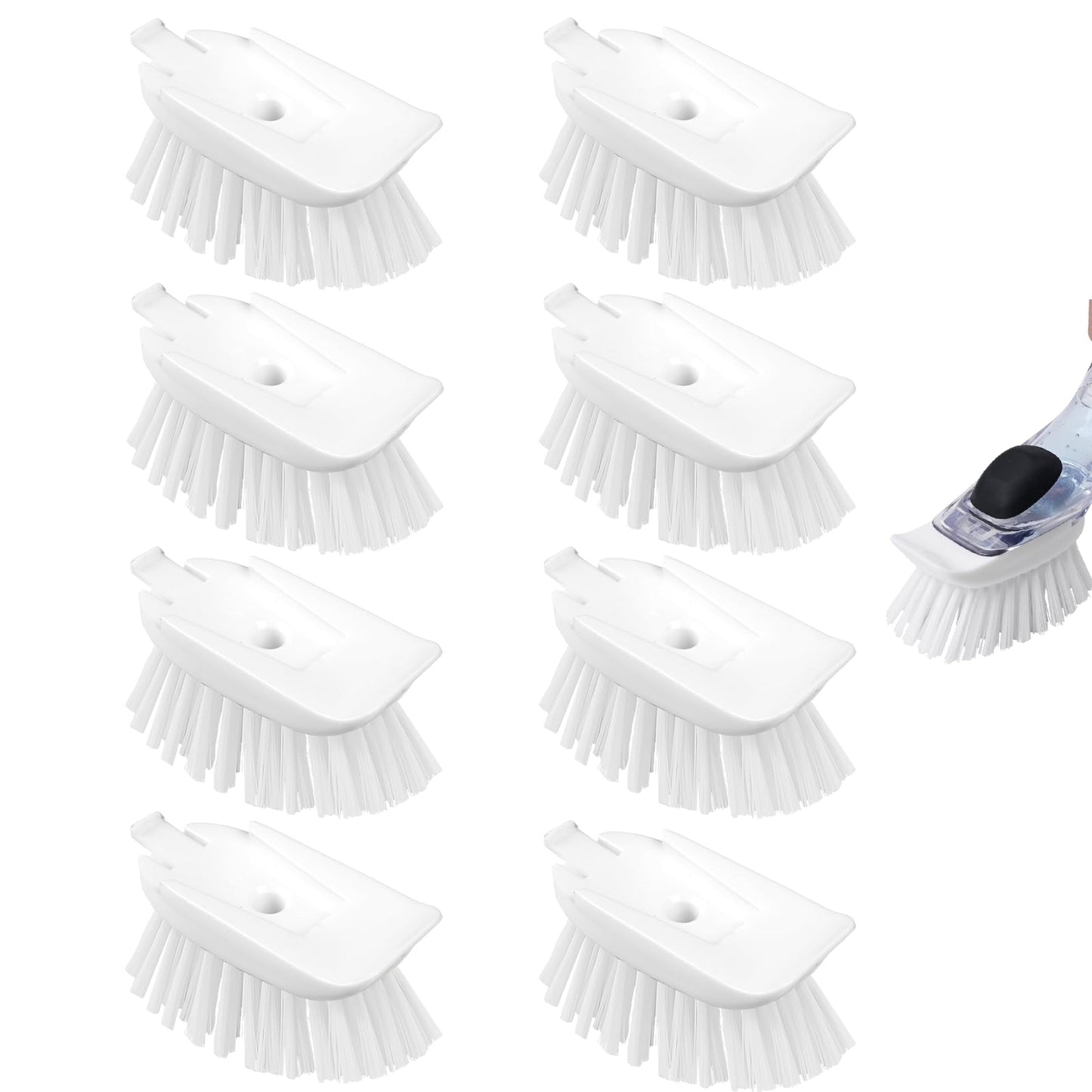New Brush Refills for OXO New Soap Dispensing Dish Brush - 8 Pack Dish Brush Cleaning Soap Dispensing Head Replacement for Scrubber