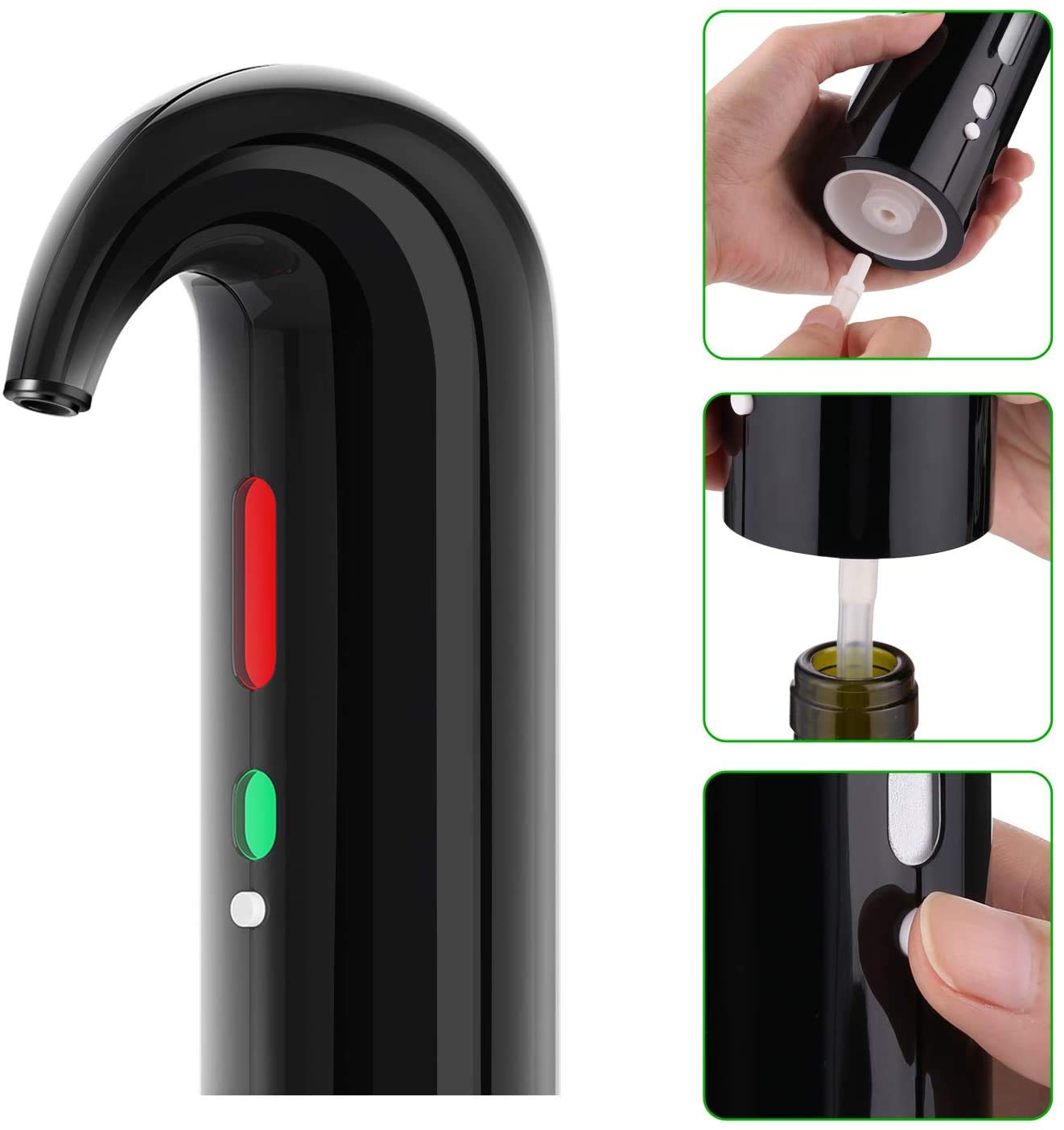 Electric Wine Aerator Dispenser Set – Automatic Wine Decanter & Pourer with LED Display, Best Sellers Rechargeable Wine Pump & Stopper, Perfect Christmas Gifts for Wine Lovers