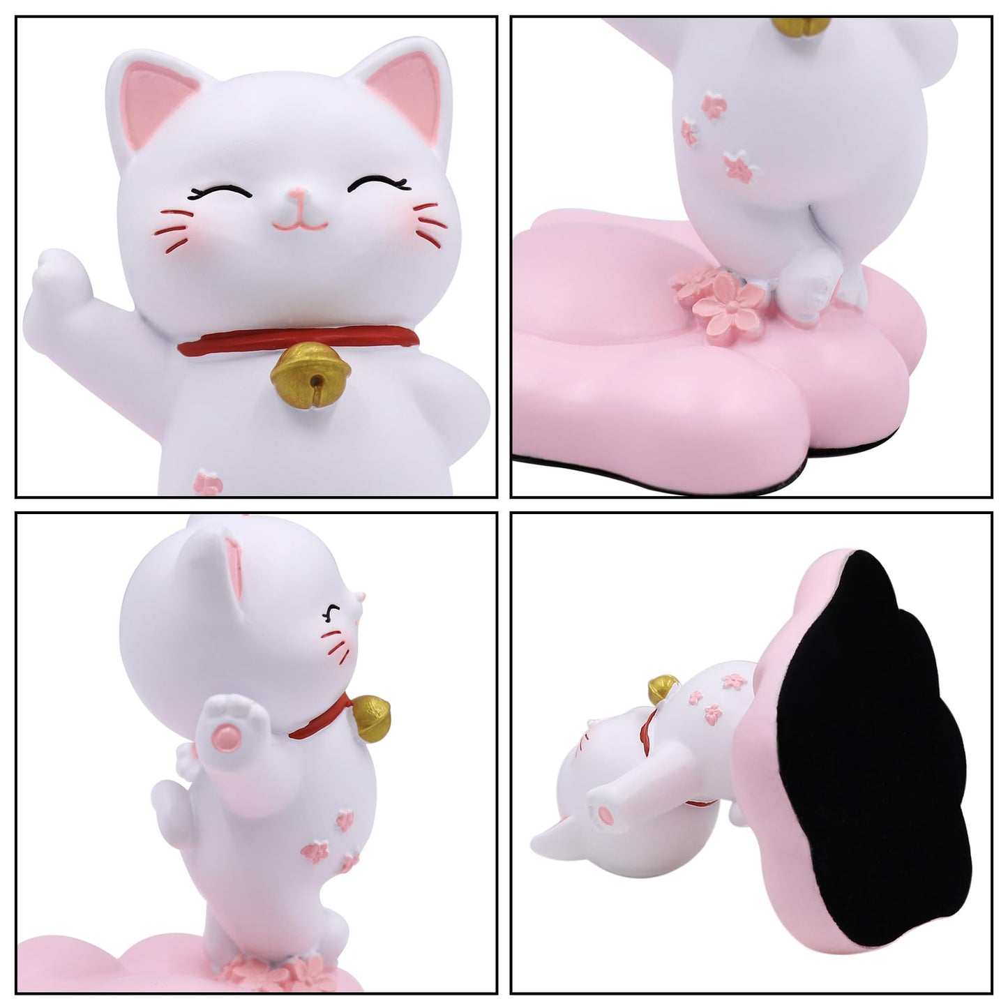 Amamcy Cute Cat Phone Holder Desk Ornament Kawaii Phone Stand Universal Desk Phone Stand for All Mobile Smartphones Tablets