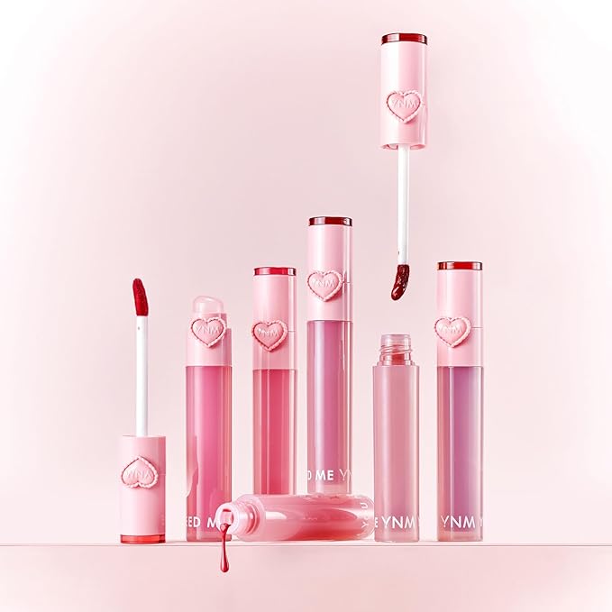 YNM Heart Jelling Tint (03 PAPAYA JELLING, 0.09 oz) Silicone Lip Brush Included, K-Beauty, Non-Sticky, Moisturizing, Smudge-Proof, Korean Lip Tint, Long-Lasting, Vivid Color