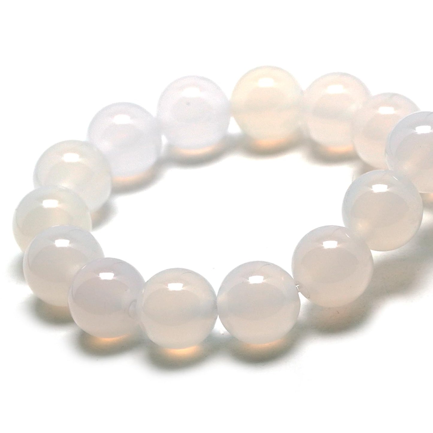 DIQIO Natural Stone Beads for Jewelry Making - 6mm Gemstone Round Loose Beads for Bracelets(58-60pcs, White Agate)