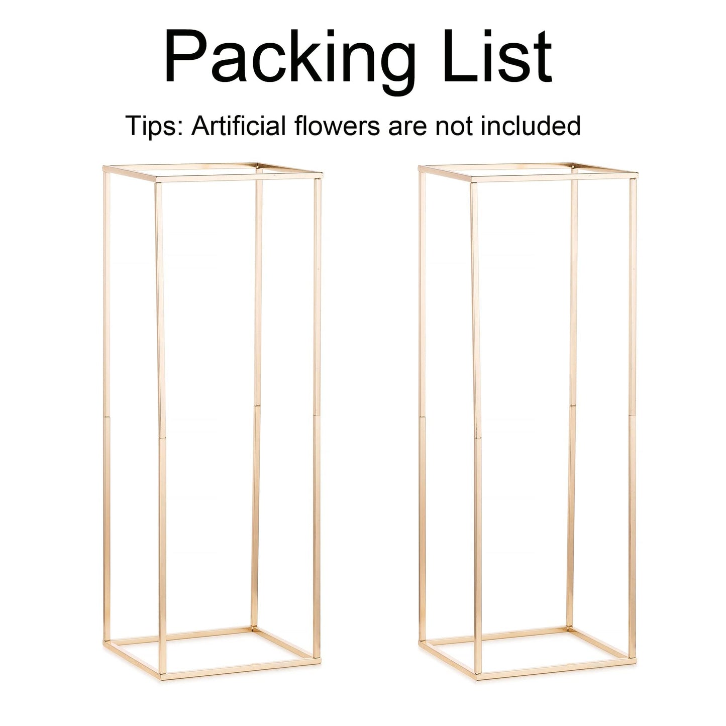 Inweder Gold Flower Stand for Table: 31.5” Tall Centerpiece Stand for Wedding Table Reception Floral Center Pieces with Home Decoration Party Event 2 PCS