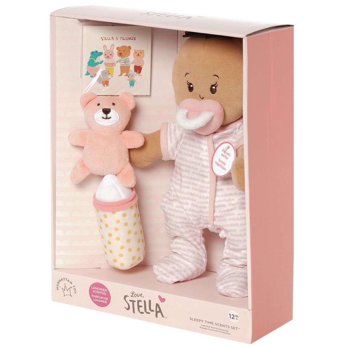 Manhattan Toy Wee Baby Stella Beige Sleepy Times Scent 12" Soft Baby Doll Set