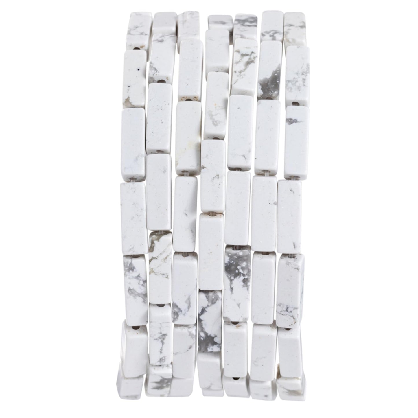 Natural White Turquoise Rectangle Tube Beads 4x13mm 38cm/str Loose Semi Gemstone Stone Beads for Making Bracelets Necklace Earrings