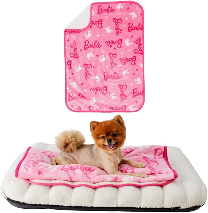 Barbie Waterproof Dog Bed Cover, Large 40x50 Pet Blanket for Furniture Bed Couch Sofa, (Officially Licensed) by Franco