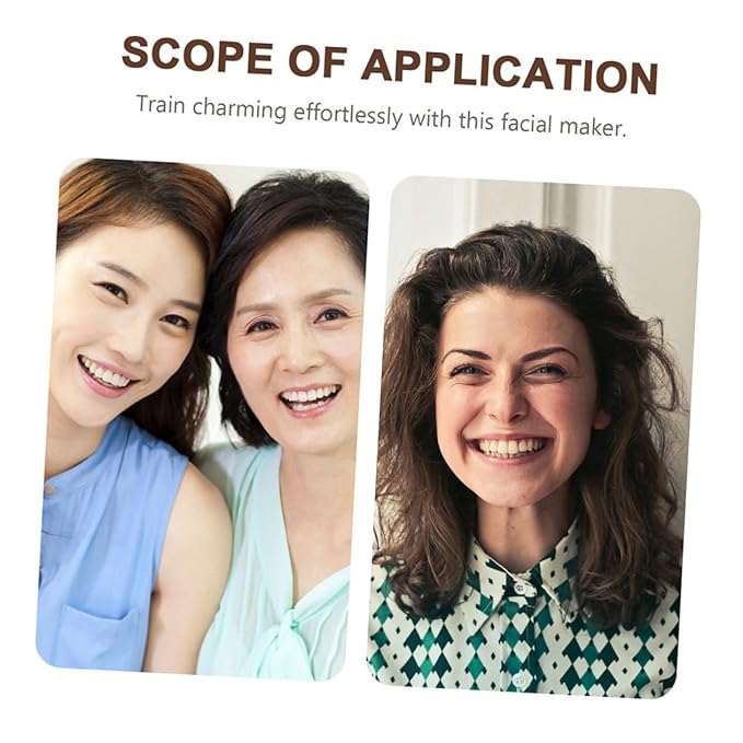 Mikinona 2pairs Facial Dimple Maker Dimple Trainer Cheek Exerciser for Women Smile Training Tool Maker for Face