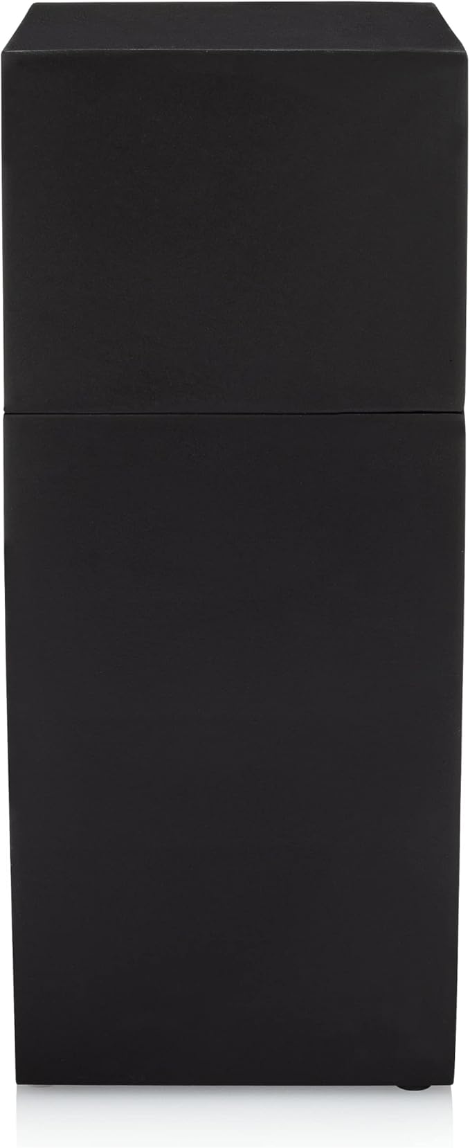 Essentra Home Toothbrush Holder with Lid, Elegant Matte Black Bathroom Toothbrush & Toothpaste Organizer – Matte Black Collection