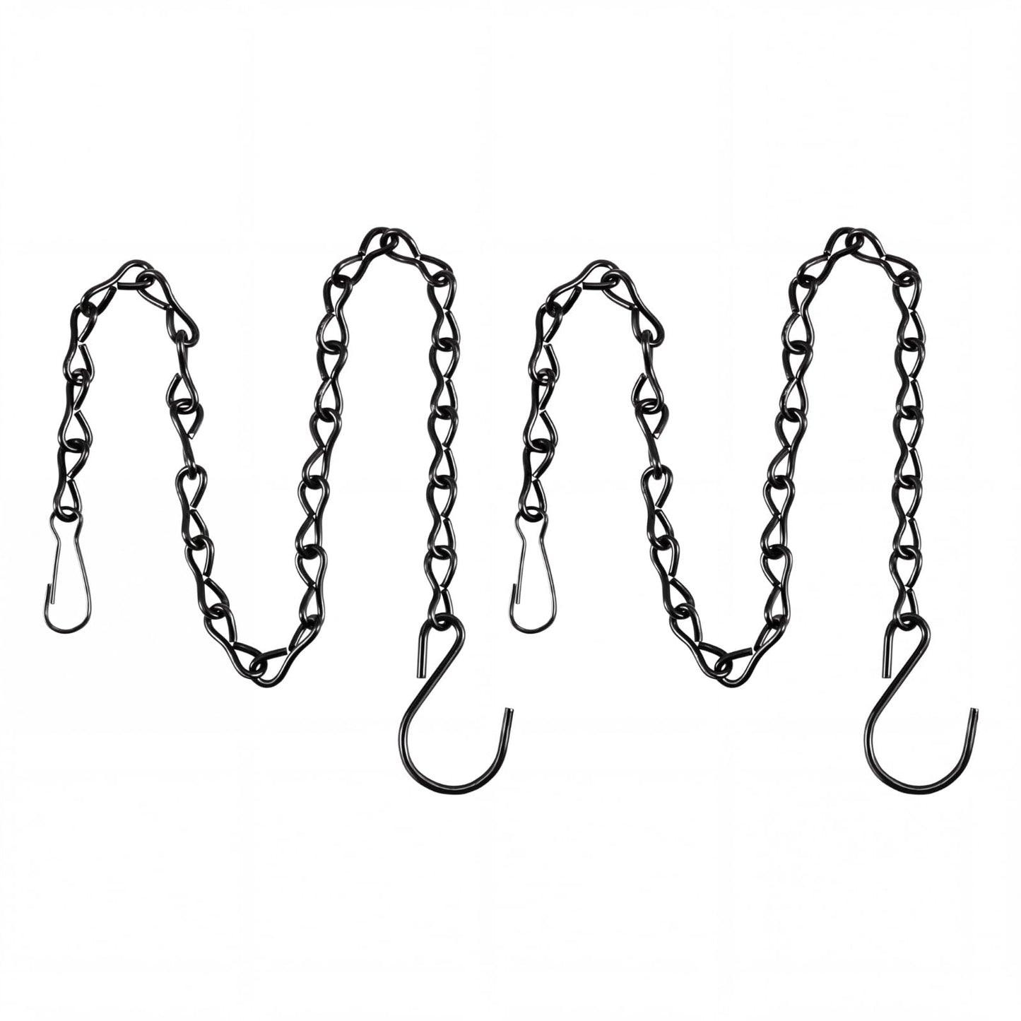 EBOOT 2 Pcs Hanging Chain for Bird Feeders, Planters, Lanterns and Ornaments (Black,9.5 Inch)