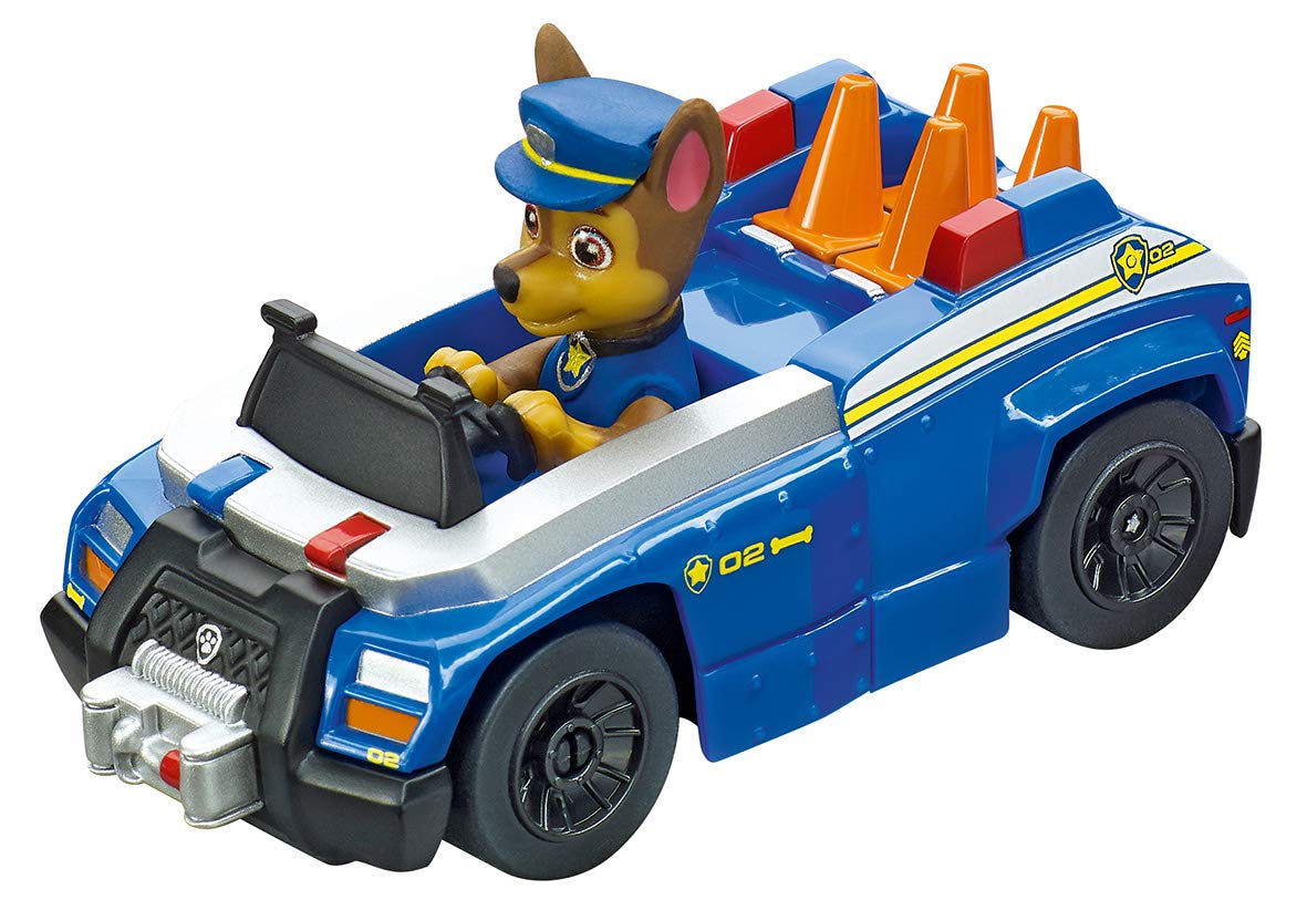 Carrera First Paw Patrol - Slot Car Race Track - Includes 2 Cars: Chase and Marshall - Battery-Powered Beginner Racing Set for Kids Ages 3 Years and Up, Multi