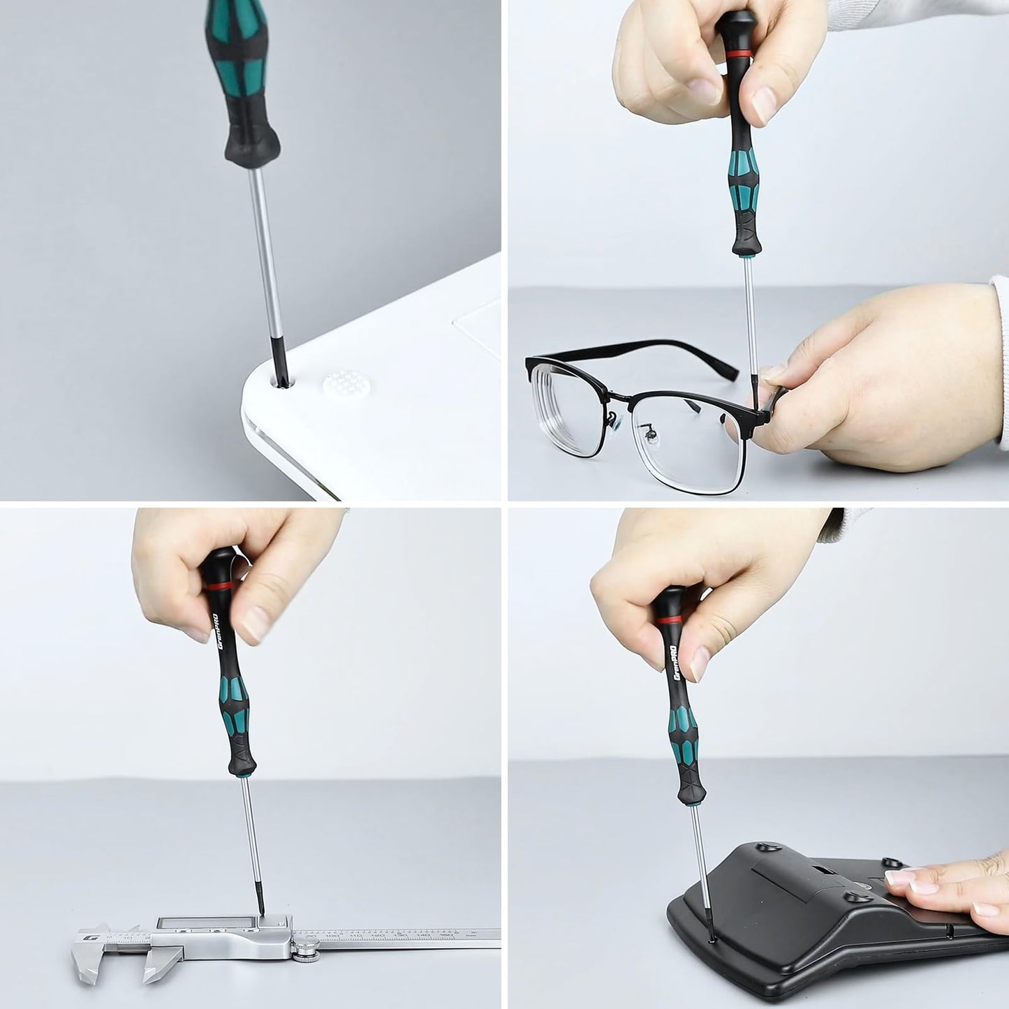 GRENPRO 10-Piece Precision Screwdriver Set, Magnetic Small Screwdrivers with Phillips, Slotted, Torx Star for Eyeglass, Watch, Computer, Laptop, Phone,Green