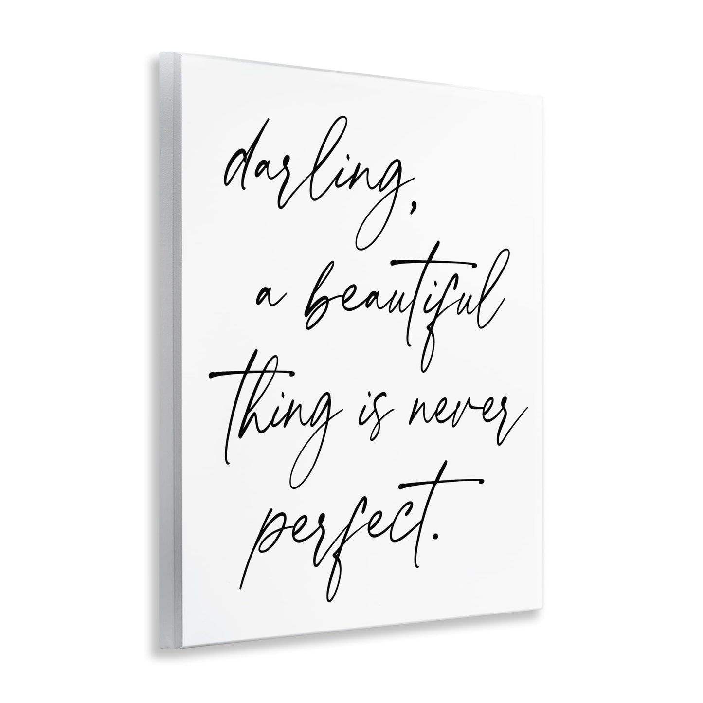 Stupell Industries A Beautiful Thing Is Never Perfect Wall Plaque Art, design by Lettered and Lined, 14 x 11