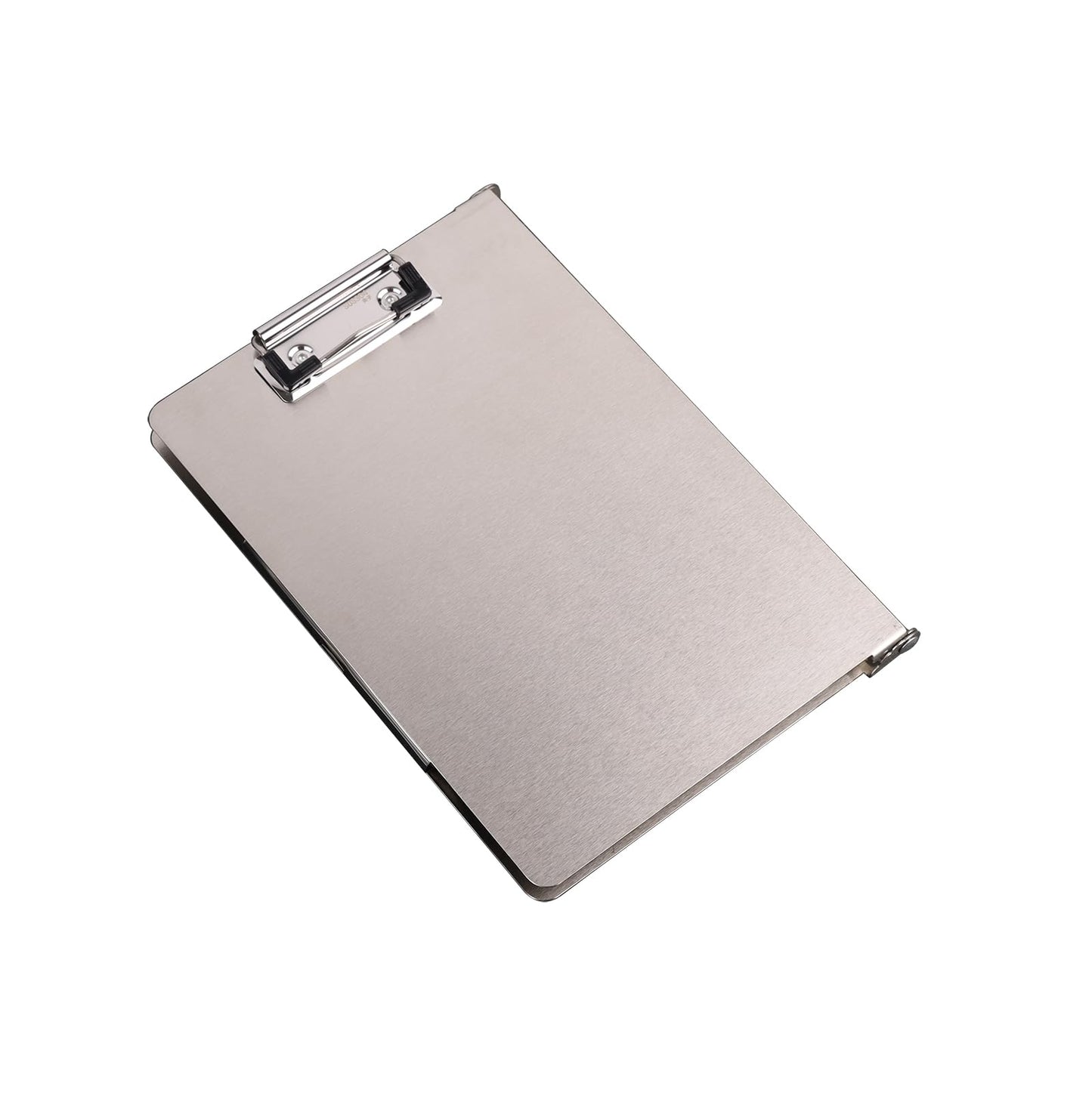 Foldable Stainless Steel Clipboard with Shoulder Strap - Adjustable Size, Portable & Durable for Work, School, Field (A4 to A5)