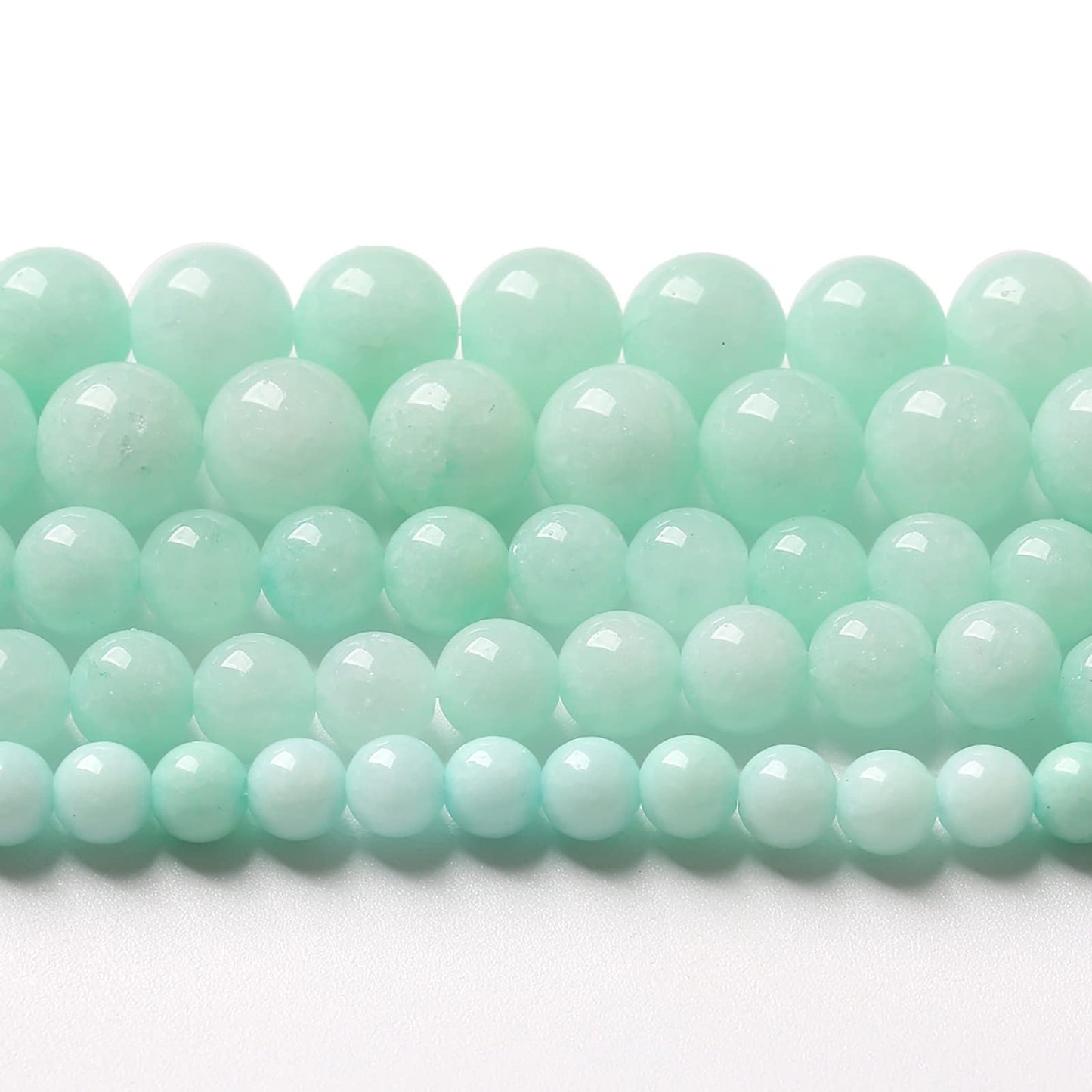 60pcs 6mm Natural Blue Amazonite Stone Beads Round Loose Energy Healing Stone Beads for Jewelry Making DIY Bracelet 15 Inch (6mm, Blue Amazonite Stone)