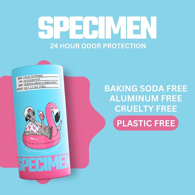 SPECIMEN - Men's Cosmic Commander Premium Deodorant Bundle | Pack of 3 Sticks | Natural Formula, Strong Scent, Sensitive Skin Friendly, Eco-Friendly Paper Packaging | Small Batch, Handmade