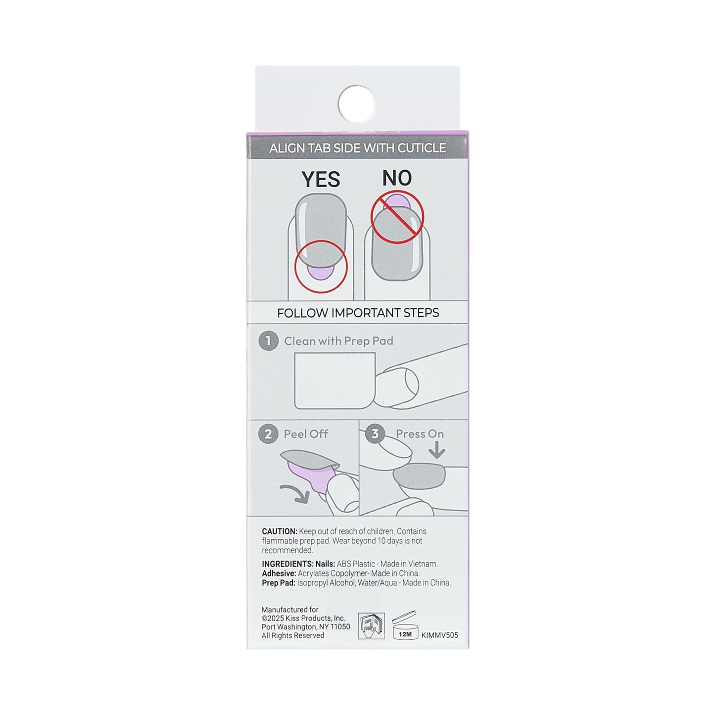 Kiss Impress No Glue Mani Press On Nails, Design, 'Glow Muse', Pink, Medium Size, Almond Shape, Includes 30 Nails, Prep Pad, Instructions Sheet, 1 Manicure Stick, 1 Mini File