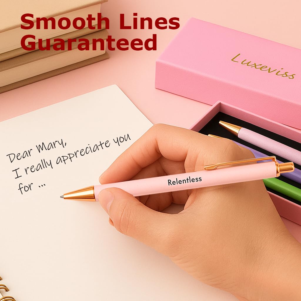Luxeviss 3 Pcs Inspirational Pens Quotes Ballpoint Pen with Stylus Tip Gifts for School Coworkers Office Supplies Black Ink