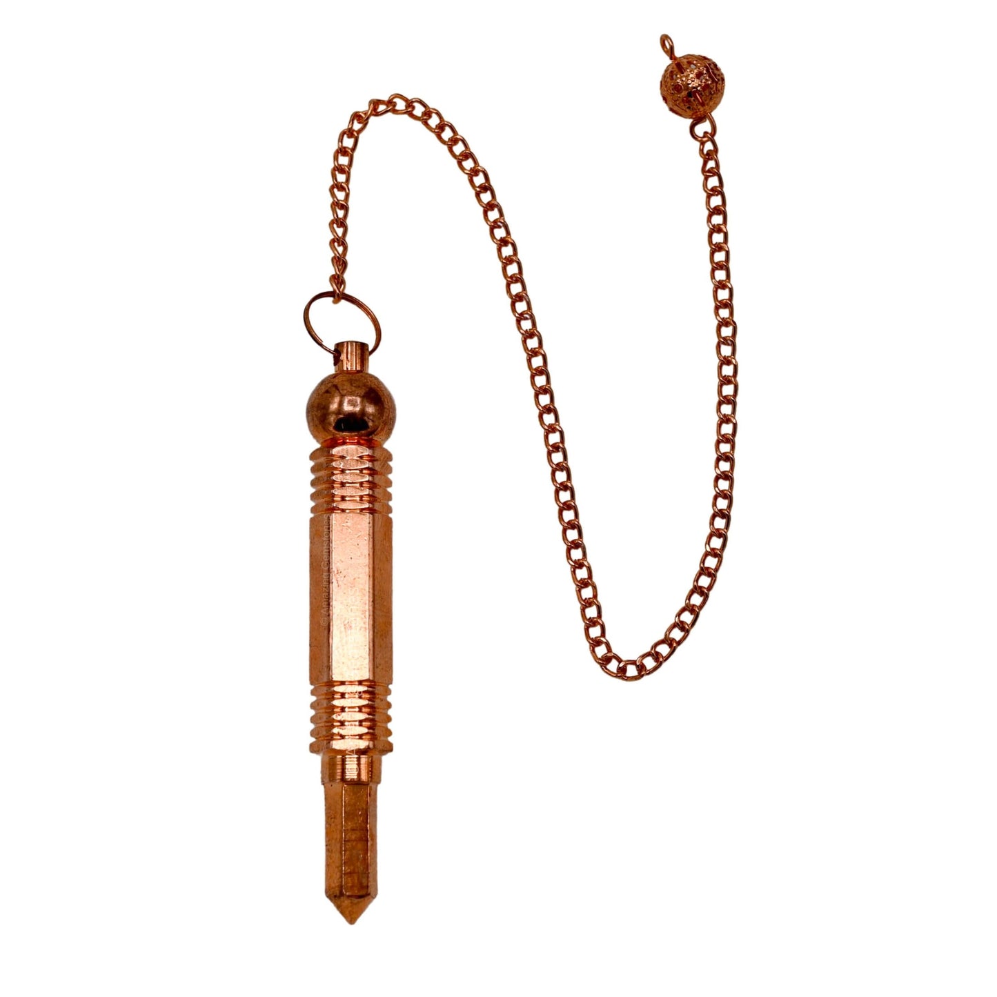 Healing Metal Pendulums for Divination, Rose Gold 3 Piece Steel Copper Pendulum High Energy Pendulo de Bronce Pendulos de Mesa MP14
