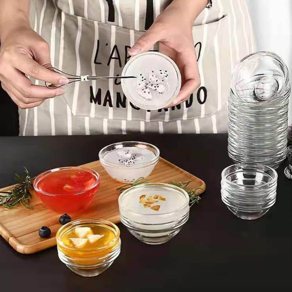 Small Prep Mixing Bowls: 2.3x1.1Inch Mini Prep Bowls Stackable Glass Serving Bowls for Kitchen Prep - Dessert - Dips - Salad - Candy Dishes