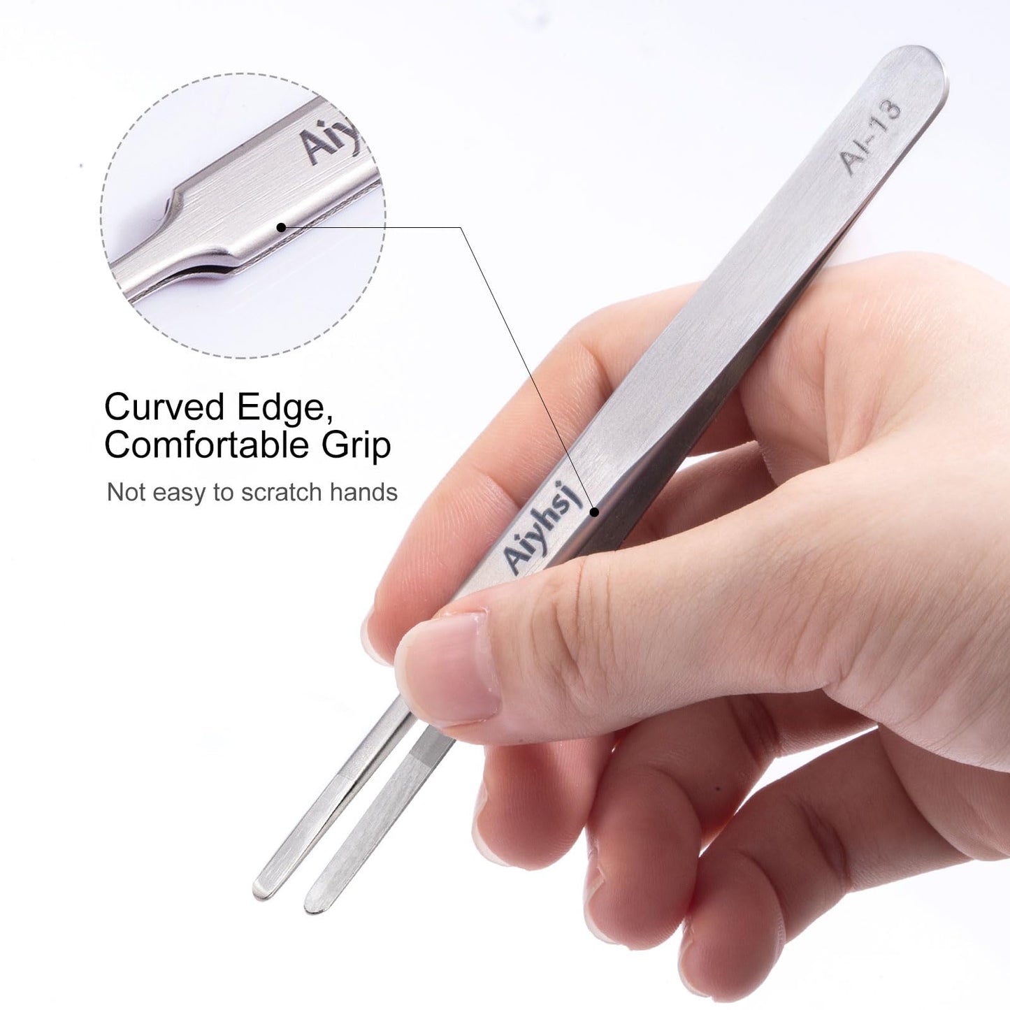 3PCS Precision Tweezers Set, Upgraded High-end Stainless Steel of Tweezer for Craft, Electronics, Soldering, Model, Laboratory Work, Jewelry-Making