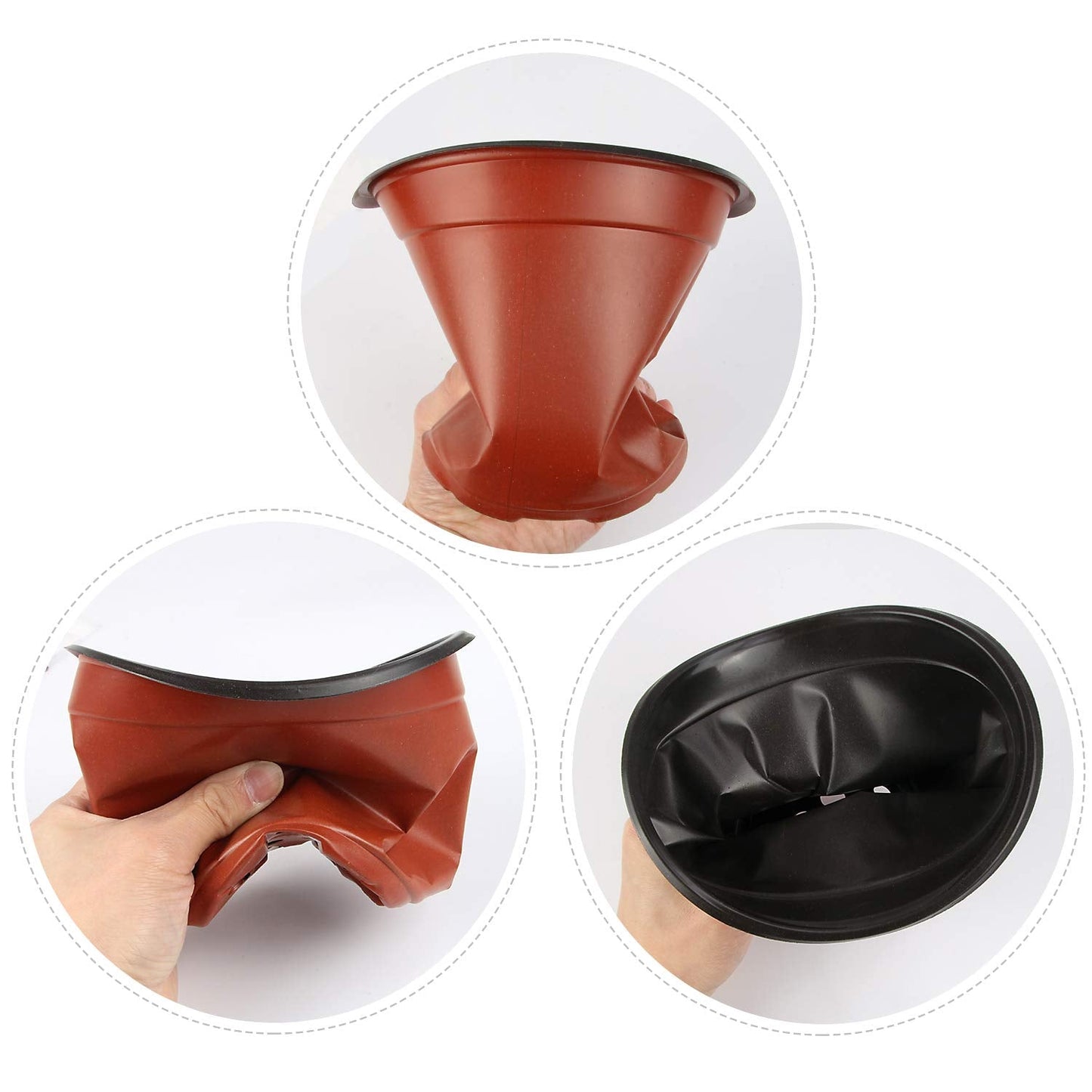 Augshy 130 Packs 6 Inches Plastic Plant Nursery Pots, Seed Starting Pot Flower Container for Succulents, Seedlings, Cuttings, Transplanting, Planter Home Docer