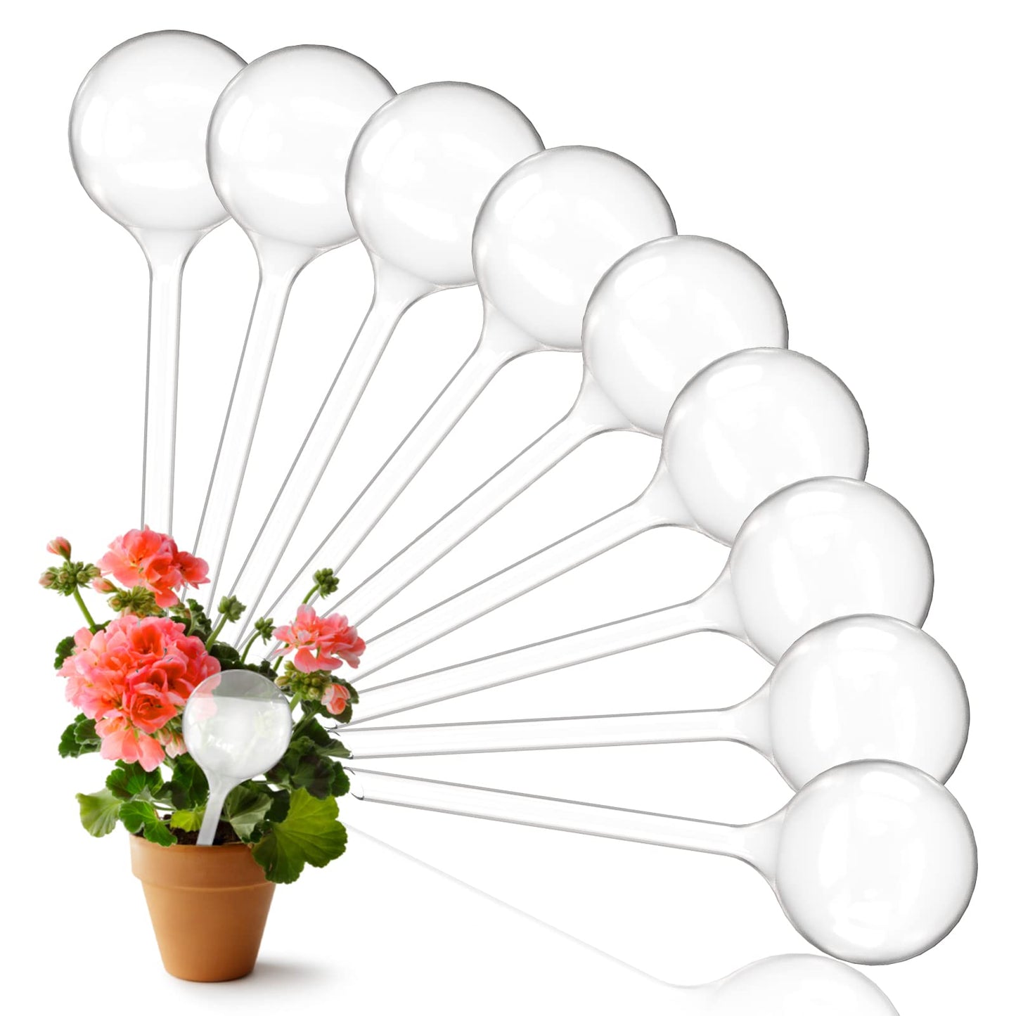Plant Watering Globes,AOPANDA Self Watering Flower Pot Insert, Plastic Self Watering Bulbs, Large Capacity, for Indoor and Outdoor Plants, 9pcs.