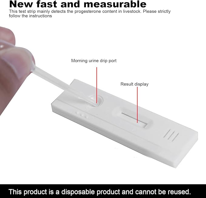 Pig Pregnancy Test Strip, Pack of 10 Disposable Pig Pregnancy Test Strip Early Pregnant Detection Testing Tool Veterinary Equipment Livestock Supply for Pig Early Pregnancy Testing