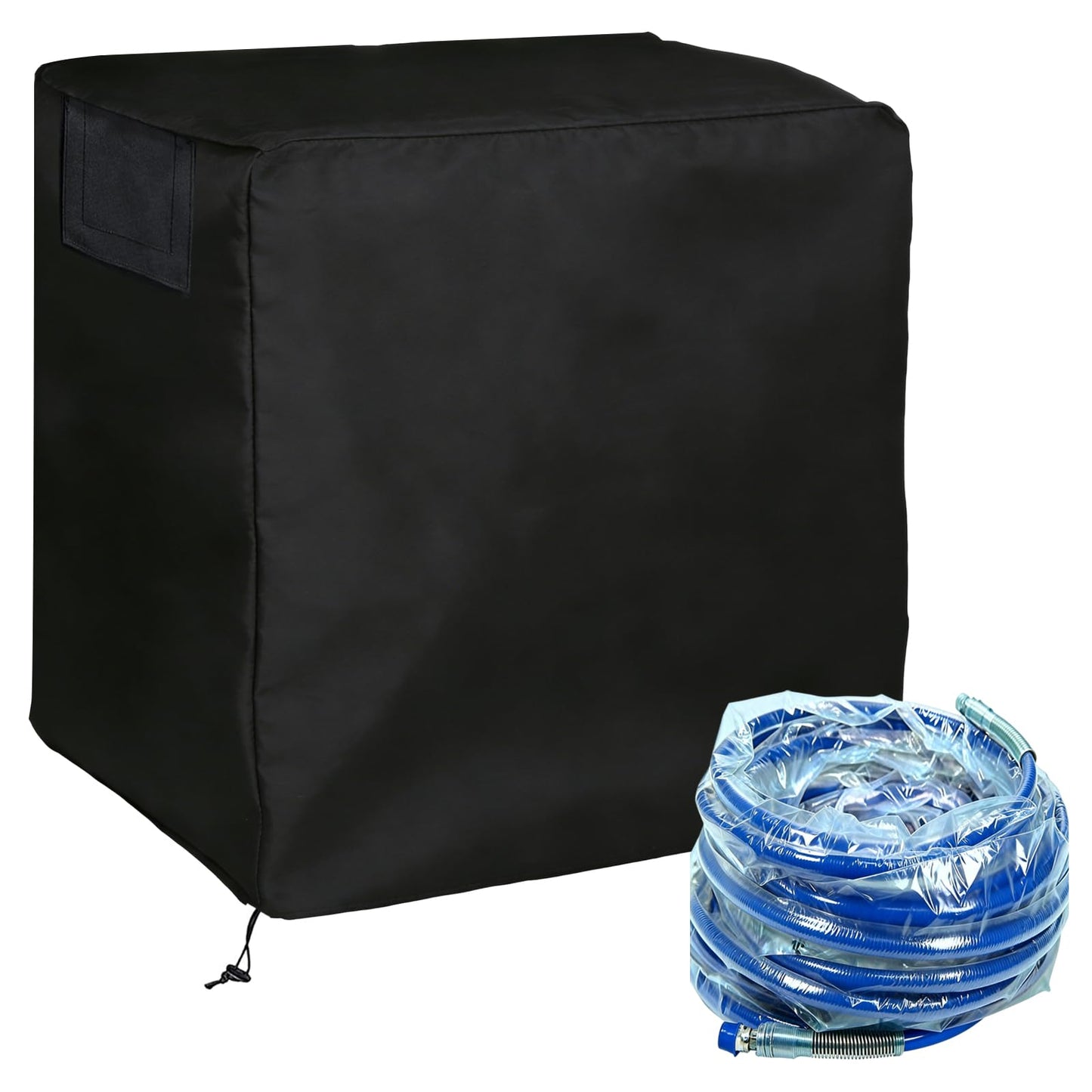 Airless Paint Sprayer Cover and 100ft Hose Cover Set, Heavy-Duty 600D Oxford Fabric Dust Cover with Hook and Loop & Drawstring, Airless Paint Sprayer Accessories (16x16x17.5in)
