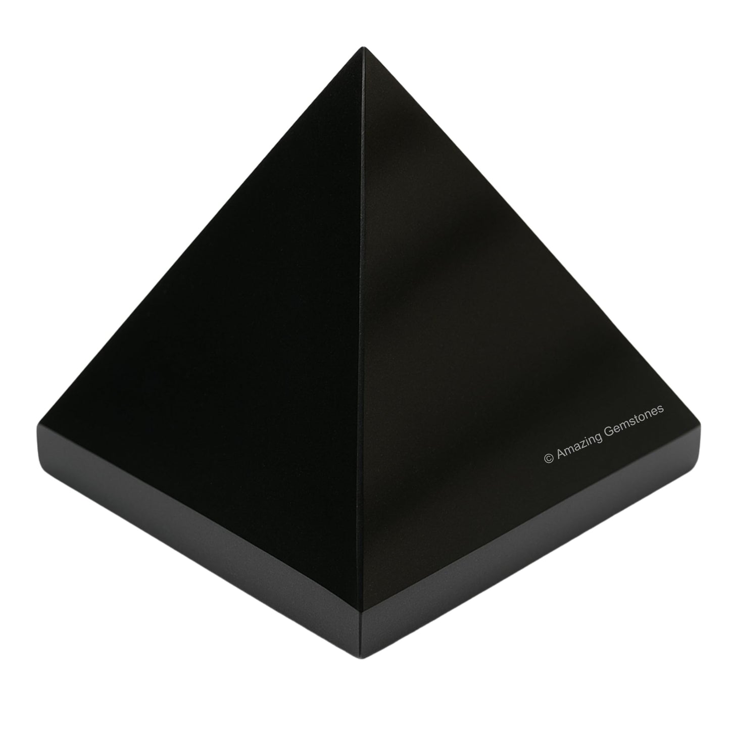 Amazing Gemstone Black Agate Pyramid Crystal Healing Stones - 1.5" Great Pyramid Figurine of Natural Stone Pyramid for Meditation, Reiki, Chakra Balancing and Crystal Pyramids Grid