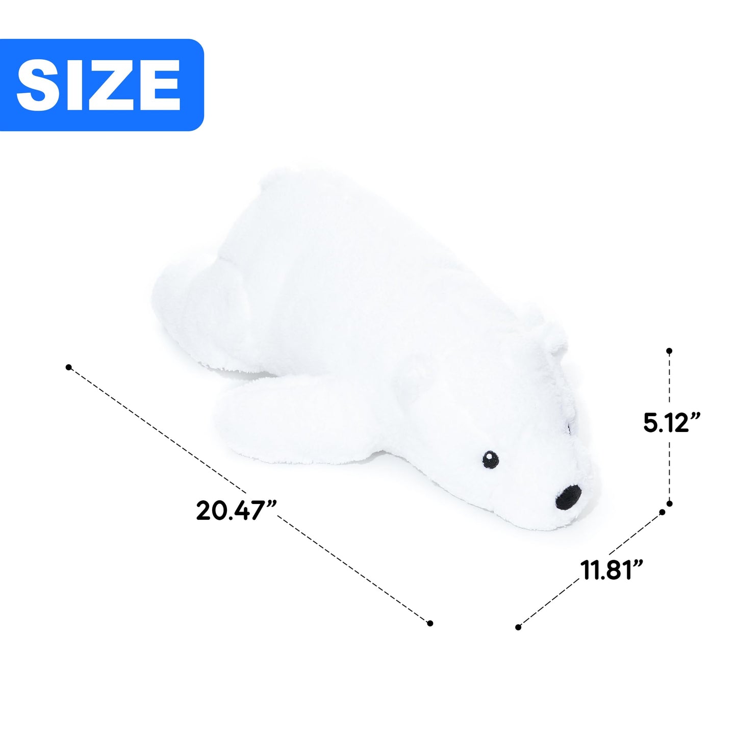 WEIGEDU Large Plush Polar Bear Stuffed Animal – 20" Soft White Cuddly Toy for Kids, Toddlers & Polar Bear Lovers – Adorable Sleeping Pillow Buddy for Bedtime, Travel & Gifting