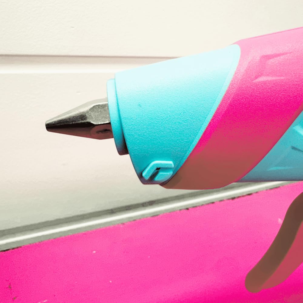 Dual Temperature Hot Glue Gun, 60W, 3 Nozzles, Teal & Hot Pink