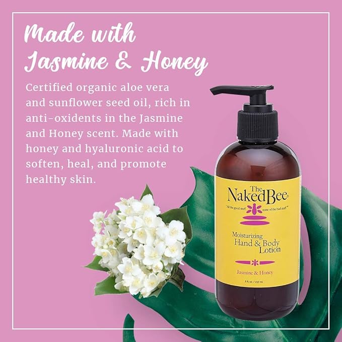 The Naked Bee Lip Balm in Orange Blossom Honey, Grapefruit Blossom Honey, and Pomegranate & Honey 0.150z + Jasmine & Honey 8oz + Coconut & Honey Moisturizing Hand & Body Lotion 6.7oz