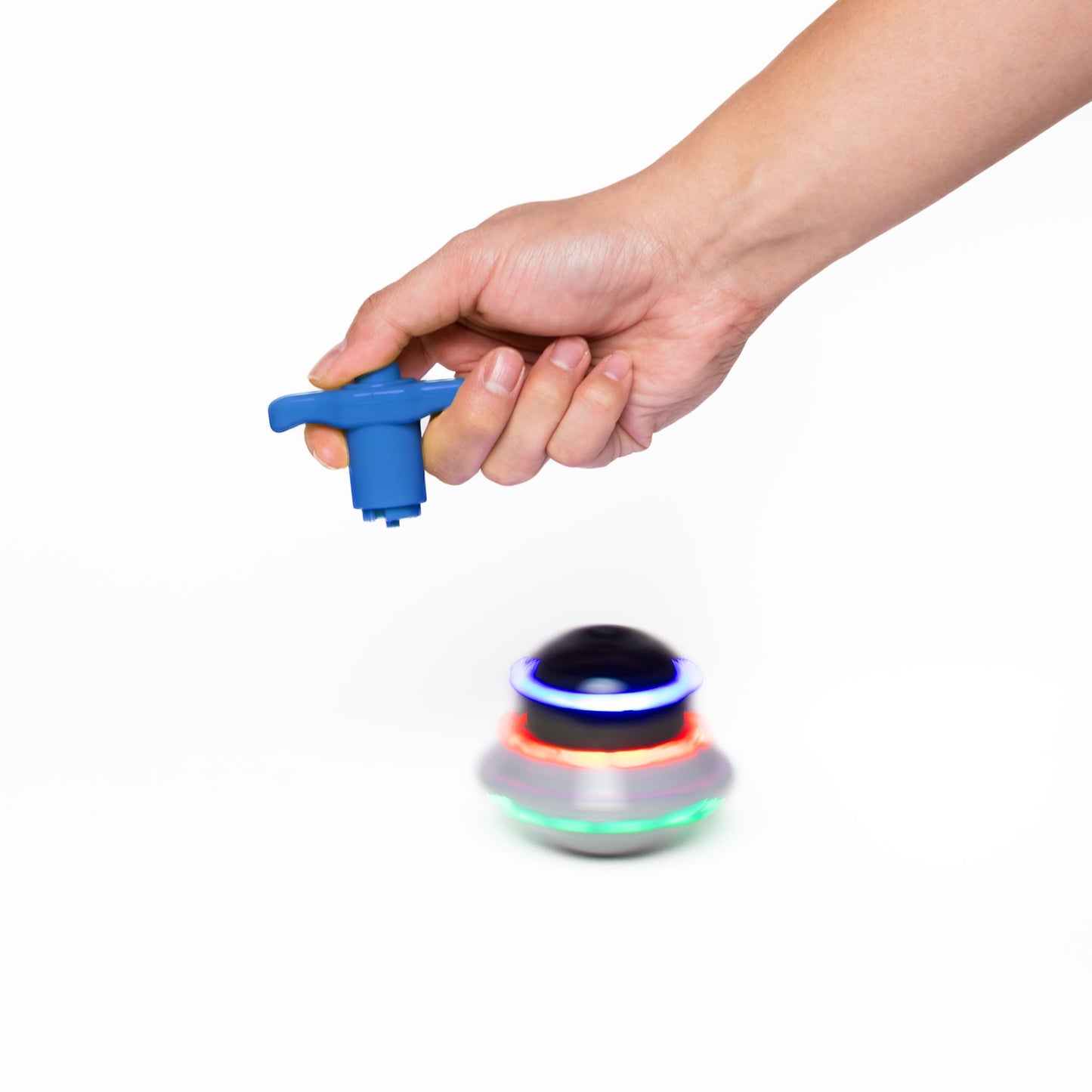 Light Up Spinning Top Toys for Kids – LED Flashing Spinner Tops with Colorful Glow, Handheld Spin Toy Party Favors & Classroom Prizes – Fun Designs 3-Pack (Chick, Bunny & Alien)