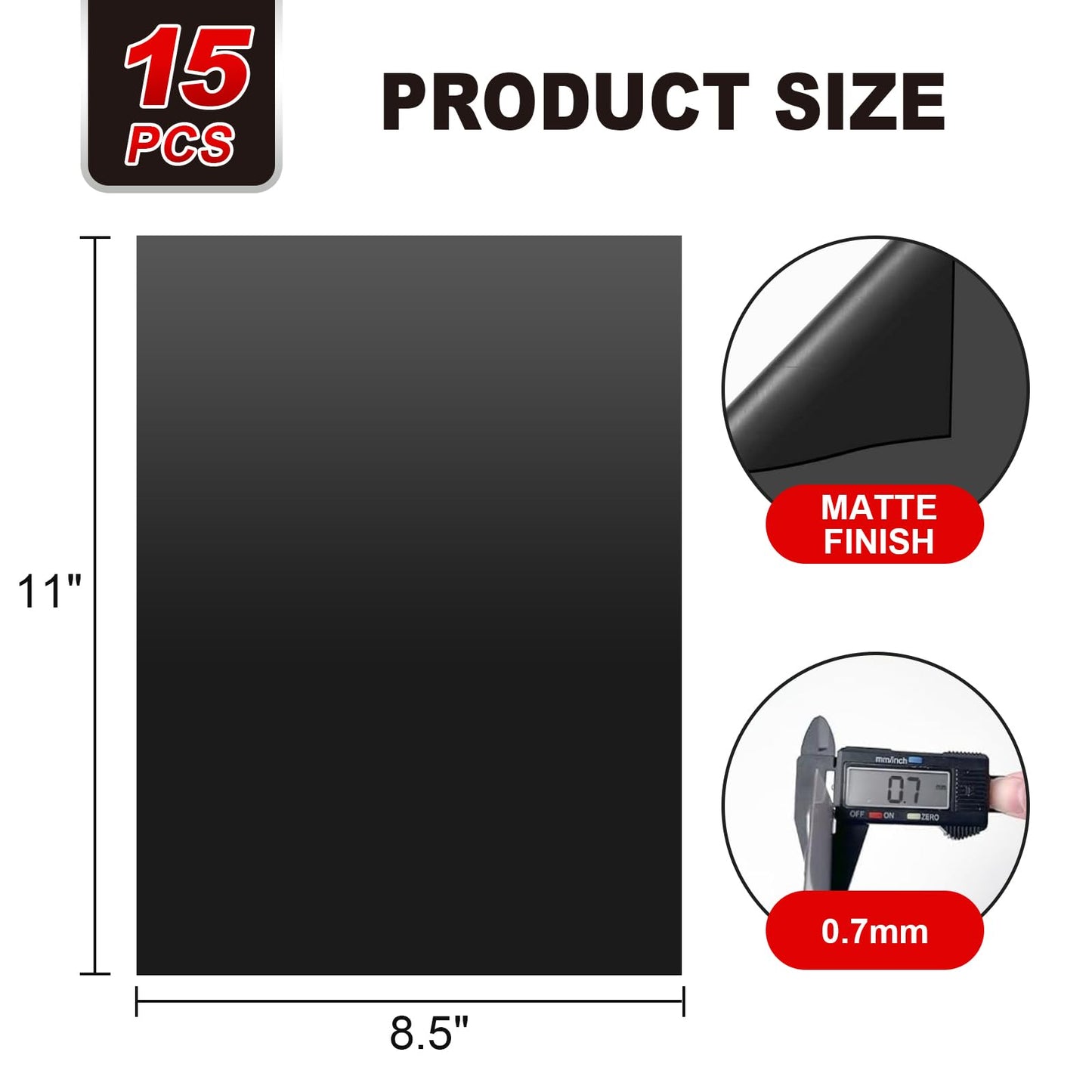 Thaibear Magnetic Sheets 8.5" x 11" Non Adhesive, 15 Pack Flexible Magnet Sheets for Stamp Dies Storage, Die Cut Storage Magnet Sheet for Crafts, DIY Scrapbooking, Photos Magnets