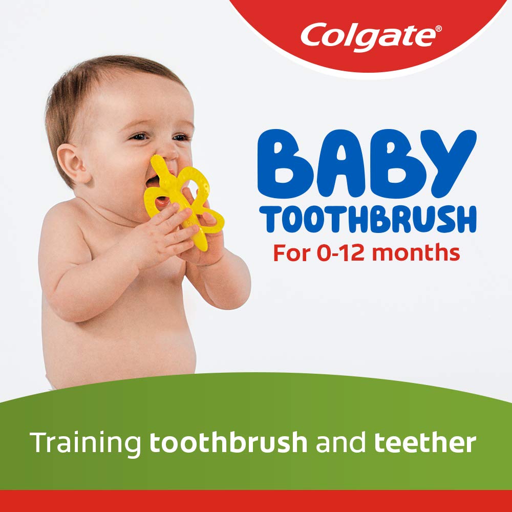 Colgate Baby Toothbrush and Teether, BPA Free â€“1 Count (Pack of 4)