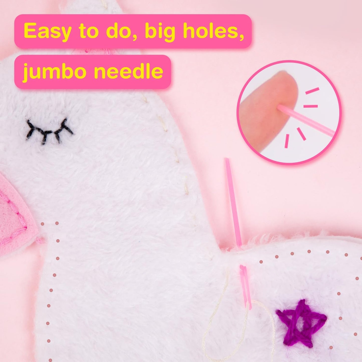 Avenir My First Sewing Kit – Easter DIY Craft for Kids Ages 6+, Premium Plush Animal Set, Child-Safe Tools, Easy Stitching, Develops Motor Skills, Perfect Easter Basket Stuffer for Boys & Girls