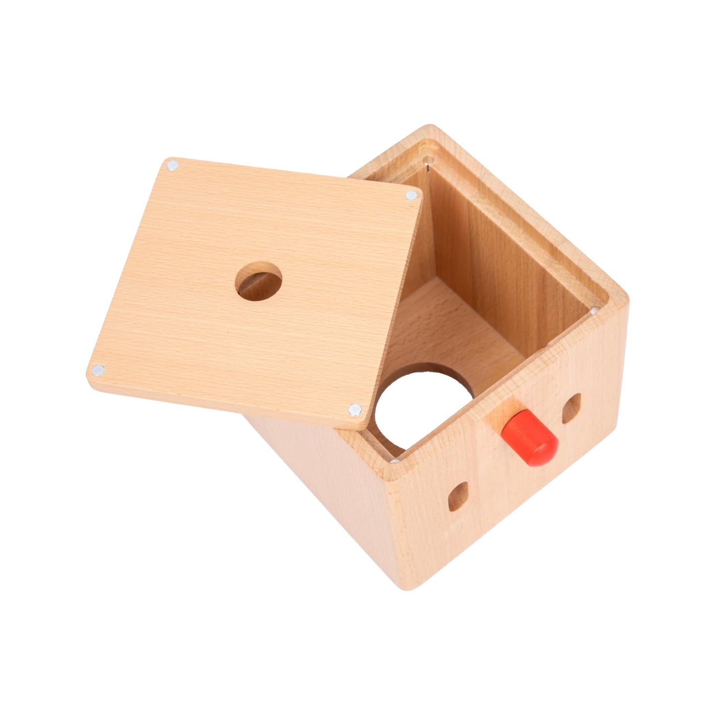 Adena Montessori Baby Full Wood Tissue Box Infant Toys for 6-12 Months Baby