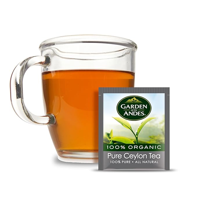 Garden of the Andes - Organic Ceylon Black Tea - 20 Tea Bags per Box, Pack of 6 (120 Tea Bags) - Estate-Grown Single-Origin - Robust Aromatic Flavor, Traceable Farm-to-Cup