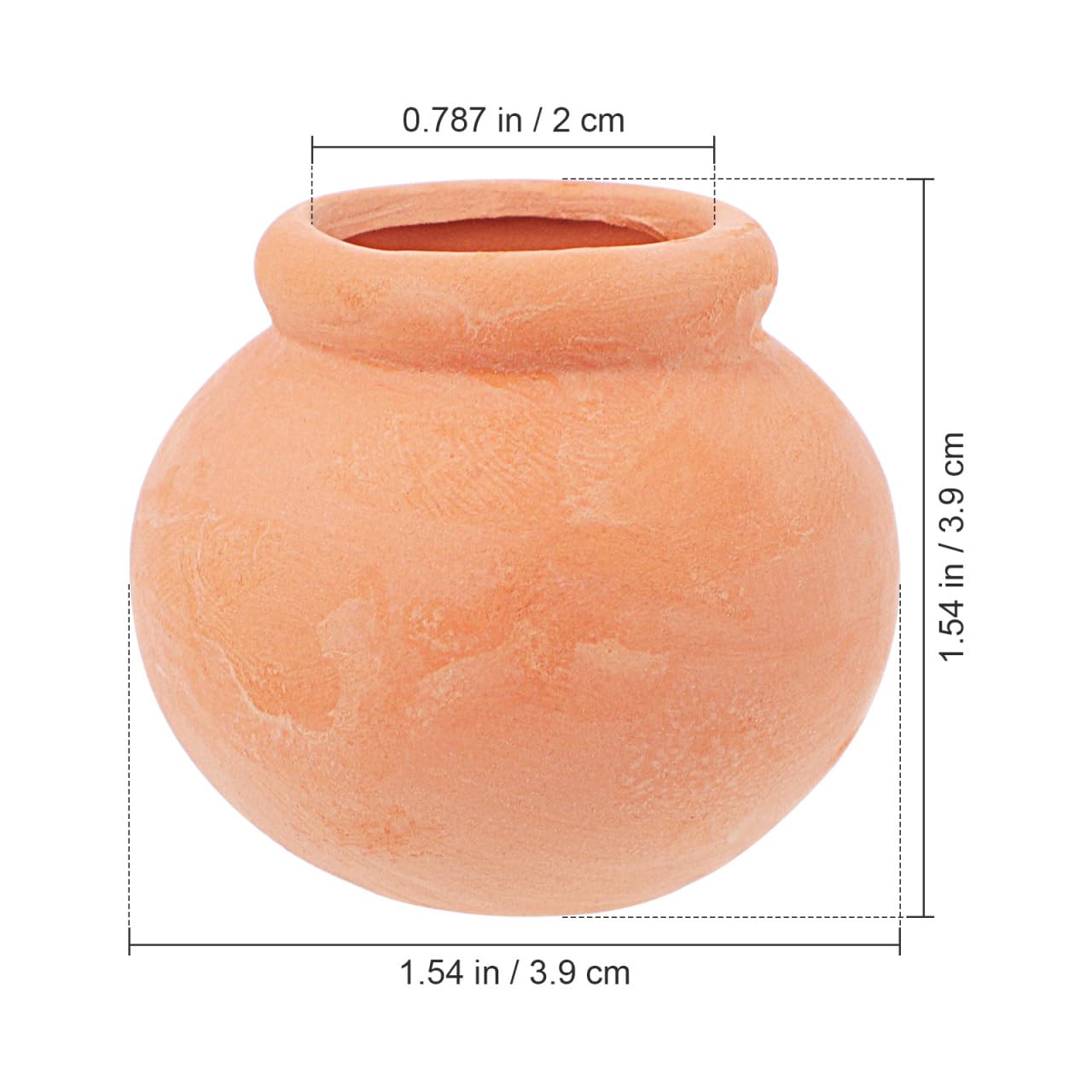 Yardwe Mini Terracotta Flower Pots, 6-Pack Small Clay Succulent Planters for Indoor Plants Desktop Garden Decor 3.2X2.2X2.2 Inches