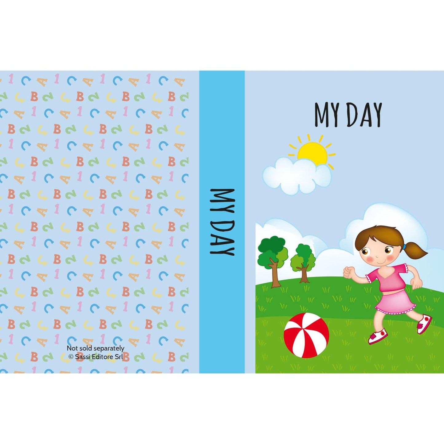 Sassi: My First Library - Read & Learn - 8 Cardboard Mini-Book Set, Abc's-Numbers-Body-Shapes-Colors-Family-Time, Portable Box, Kids-Toddlers Ages 2+