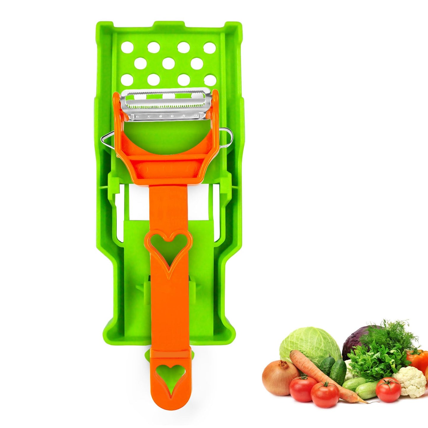 Casbomy Multifunctional Kitchenware Set, 3-in-1 Peeler Multifunctional Single Blade Peeler, Lemon Squeezer Potato Peeler, Multi Cutter and Julienne Set with Grating Plate Great for Fruit and Vegetable