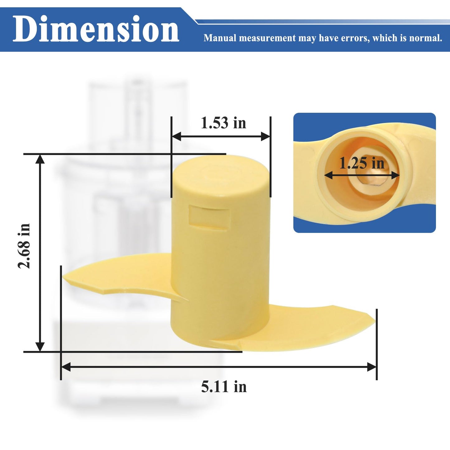 2Pcs DLC-019ATX-1 Dough Blade Replacement, Fits 14-Cup Food Processor, DFP-14, DFP-14BCHN, DFP-14BCN, DFP-14BCNR, DFP-14BCNY, etc