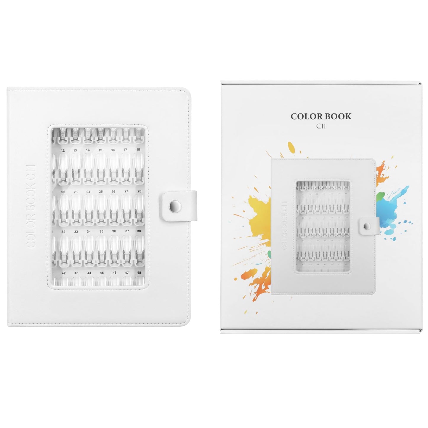 I·B·N G Upgraded Nail Color Swatches Nail Sample, Detachable 150 Nail Polish Color Display Book with Clear Nail Tips, C11