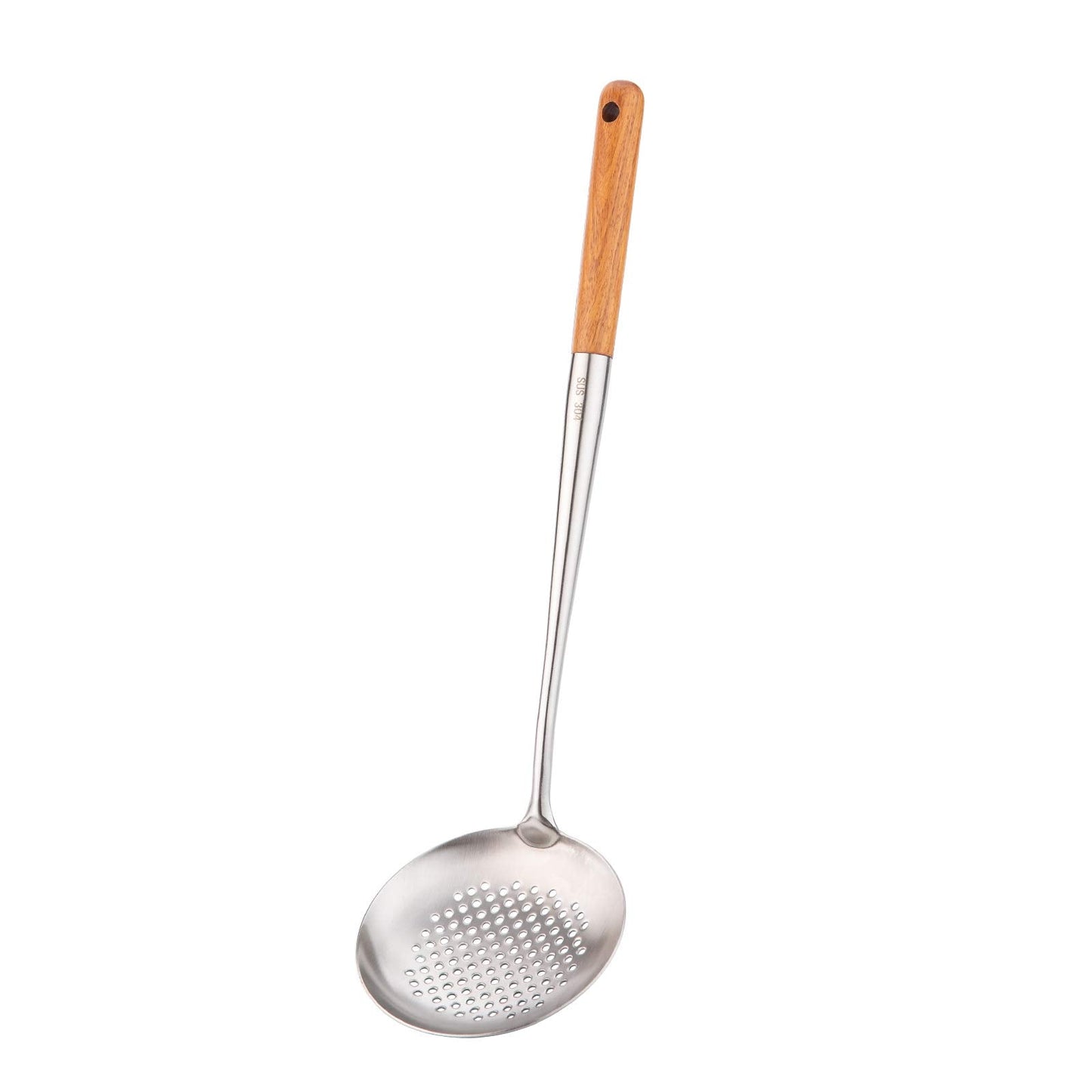 FJNATINH Solid 304 Stainless Steel Skimmer Slotted Spoon Colander Strainer Ladle for Cooking and Frying, Kitchen Utensils Wire Strainer Pasta Strainer Spoon