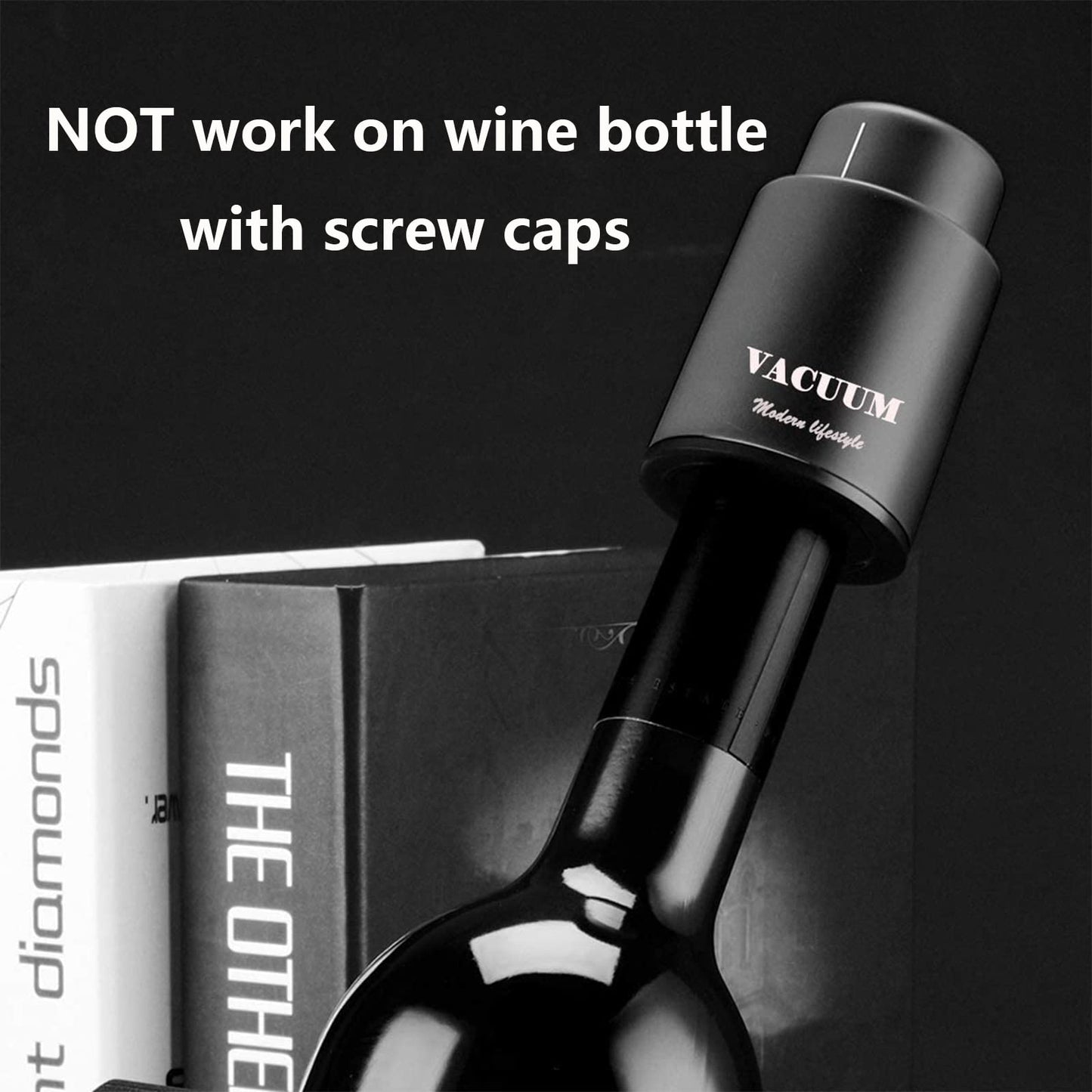 [2 PACK] Wine Bottle Stoppers,Real Vacuum Stoppers,Reusable Wine Preserver,Wine Corks Keep Fresh,Best Christmas and Birthday Gifts for Wine Lovers.