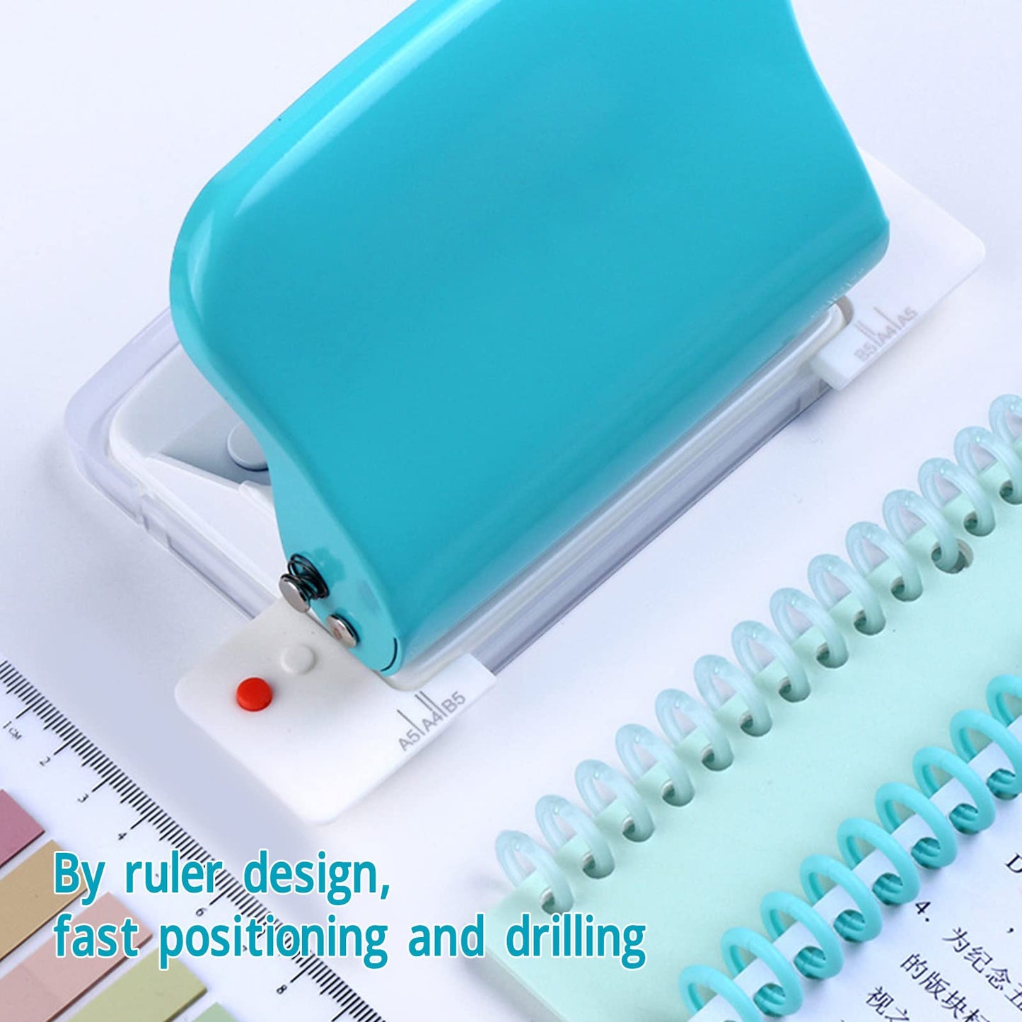 10 Hole Puncher, Spiral Binding Machine, Spiral Hole Punch, Hole Punch for Spiral Binding, Paper Binding Machine Handheld Portable Spiral Binder A4 A5 A6 A7 Coil Book Round Hole Puncher Punching Tool