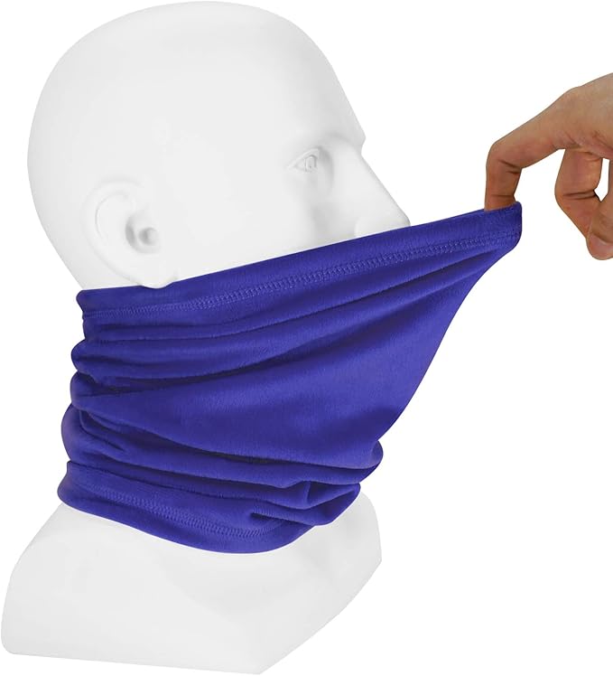 Polar Fleece Neck Warmer - Windproof Winter Neck Gaiter Cold Weather Face Mask For Men Women - 1 Pack