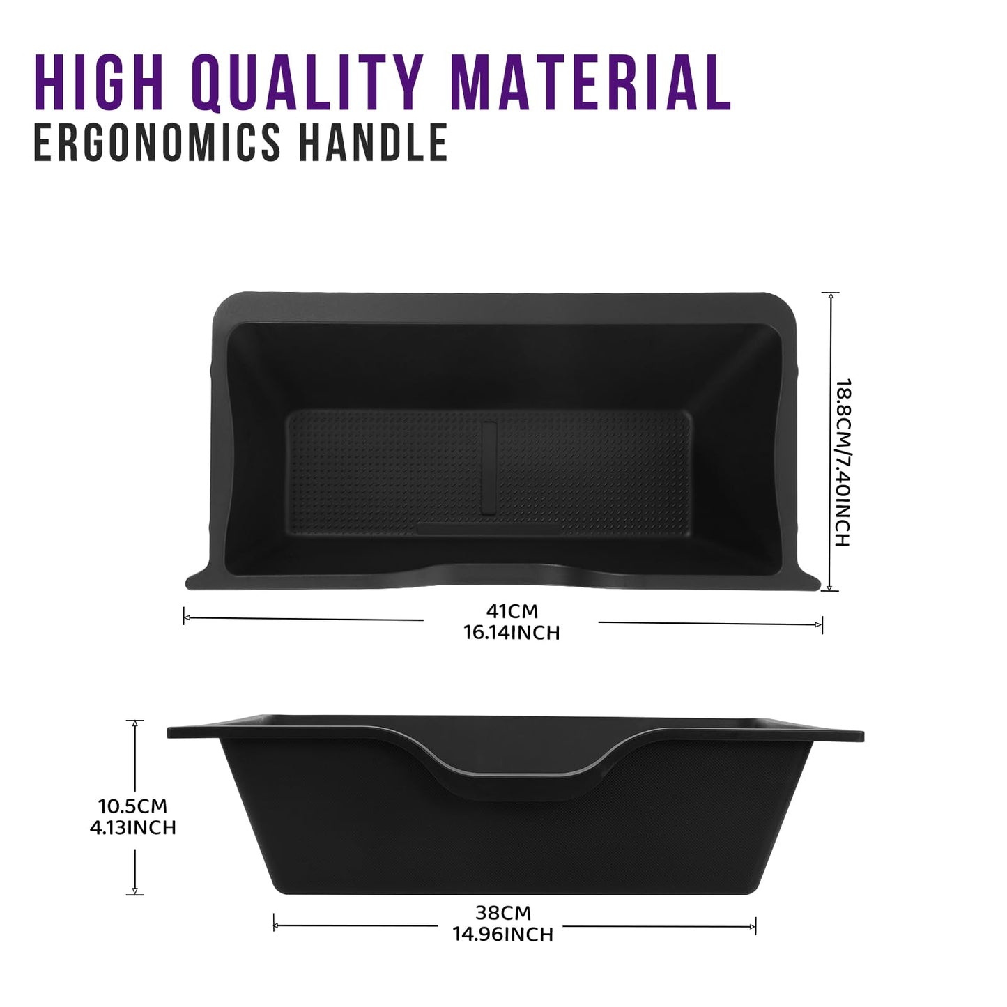 Zetsuei 2-Pack Tesla Model Y Juniper Under Seat Storage Box Organizer Hidden Storage Drawer Tray Underseat Bins Fits Model Y Juniper (2025, 2026) Organizer Accessories Easy Installation