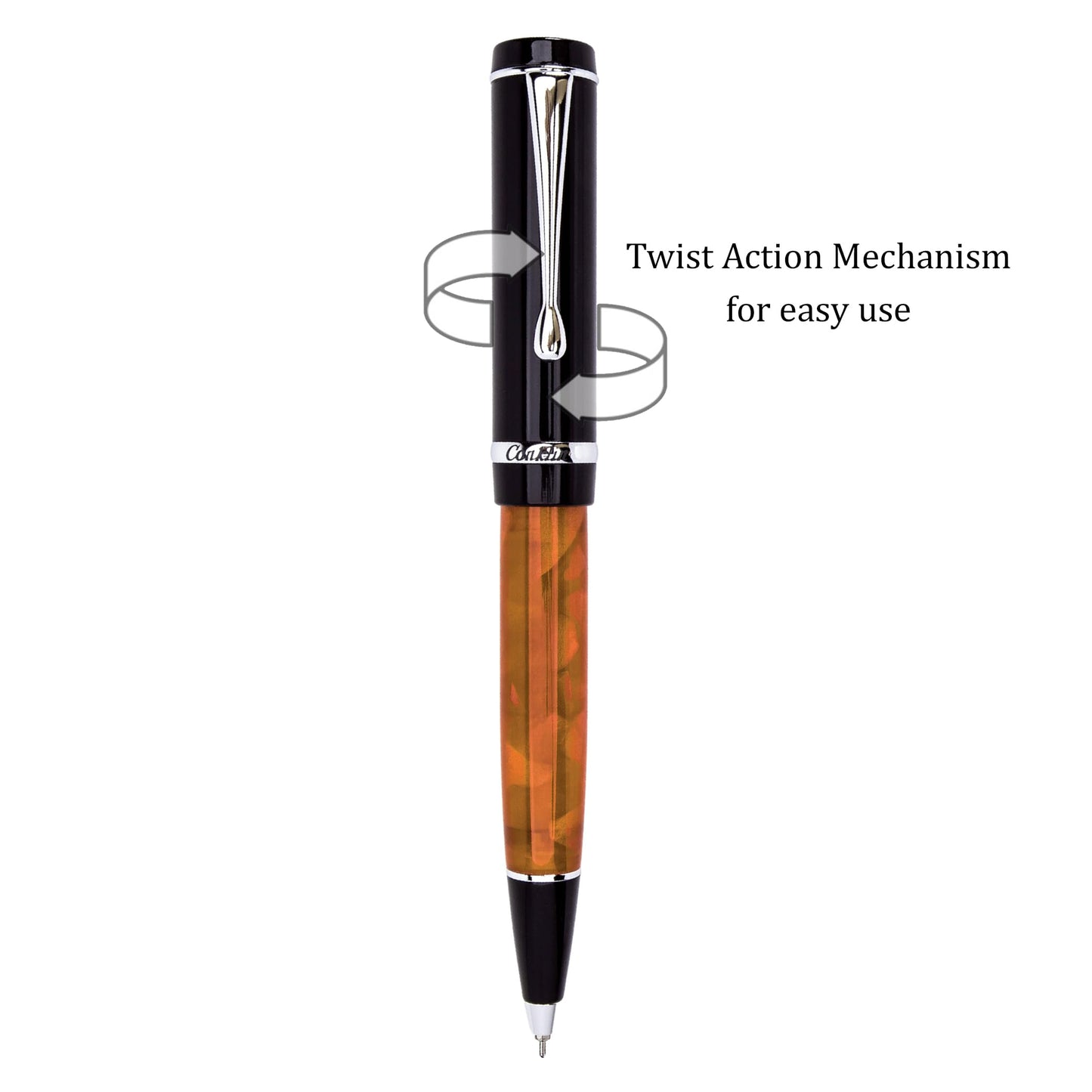 Conklin Duragraph Gel Pen Orange Nights | Luxury Gel Pen with Refillable Ink | Smooth Writing, Premium Quality, Elegant Design