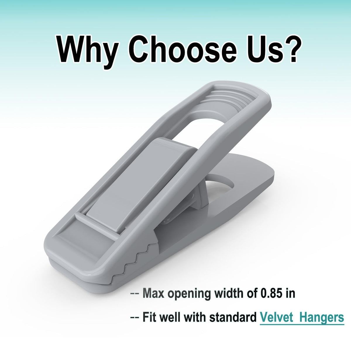 Hanger Clips for Velvet Hangers (40 Count)
